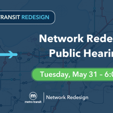 Metro Transit Public Hearing – May 31 – Network Redesign