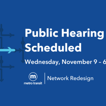 Metro Transit Redesign – Public Hearing Scheduled
